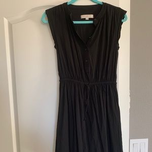 Black LOFT Buttondown mini shirt dress!